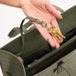 Resale The Large Work Tote in Olive Croc